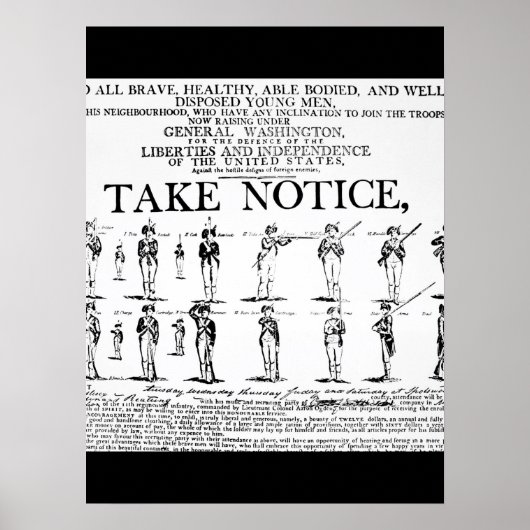 Bericht van aanwerving voor het leger gebruikt tij poster (Voorkant)