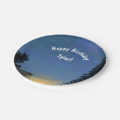  bericht van Camping Birthday Party Papieren Bordje (Gekanteld)