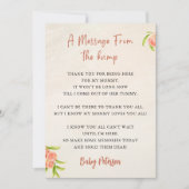 Bericht van de Bump Baby shower Kaart (Voorkant)