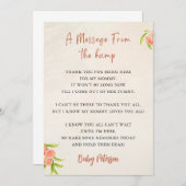 Bericht van de Bump Baby shower Kaart (Voorkant / Achterkant)