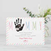 Bericht van de Bump-echo 1e Moederdag Feestdagenkaart (Staand voorkant)