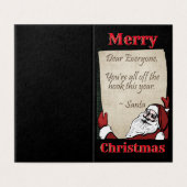 Bericht van de Kerstman - de Nice kaarten van de V (Buitenkant ongevouwen)