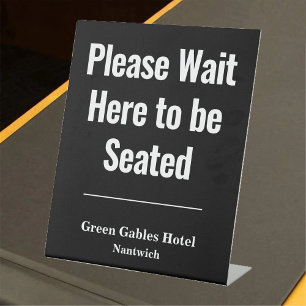 Bericht van de klant voor hotel of restaurant reclamebord met voetstuk