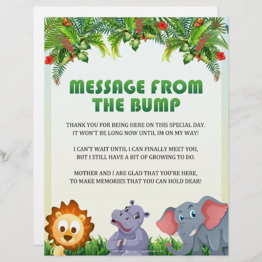 Bericht van de pomp [dierthema] briefhoofd (Voorkant / Achterkant)