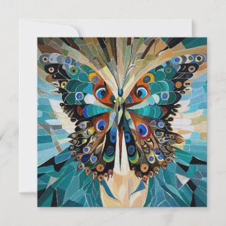 Bericht van de vlinder: Flat Kaart Design