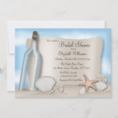 Bericht van een fles - Bridal Shower Invitations Kaart (Voorkant)