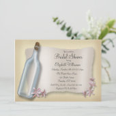 Bericht van een Fles ~ Bridal Shower Uitnodigingen (Staand voorkant)