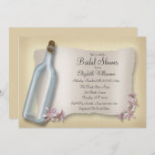 Bericht van een Fles ~ Bridal Shower Uitnodigingen (Voorkant / Achterkant)