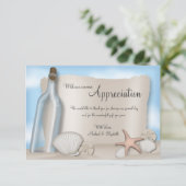 Bericht van een flesje - Beach Bedankt voor je pla (Staand voorkant)