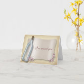 Bericht van een flessenkaart kaart (Gele Bloem)