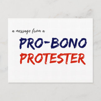 Bericht van een Protesteerder pro-Bono Briefkaart