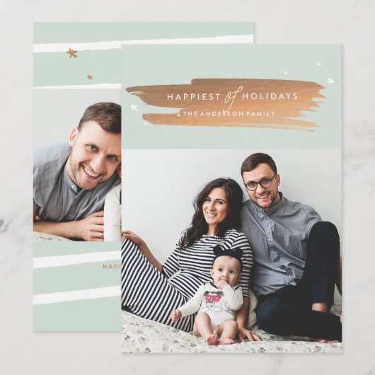 BERICHT VAN FEESTDAGEN kerstkaart (Voorkant / Achterkant)