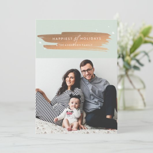 BERICHT VAN FEESTDAGEN kerstkaart (Staand voorkant)