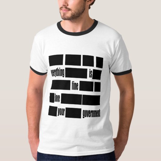 Bericht van gecensureerde overheid t-shirt (Voorkant)