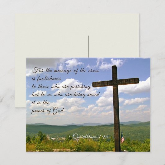 Bericht van het Briefkaart van de dwars-Christelij (Voorkant / Achterkant)