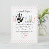 Bericht van het Bump Schattige Ultrasound Baby sho Bedankkaart (Staand voorkant)