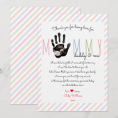 Bericht van het Bump Schattige Ultrasound Baby sho Bedankkaart (Voorkant / Achterkant)