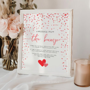 Bericht van het Bump Sign Baby shower Decor Poster
