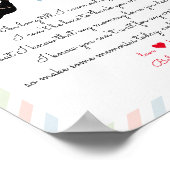 Bericht van het Bump Ultrasound Baby shower Sign Poster (Hoek)