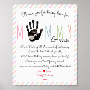 Bericht van het Bump Ultrasound Baby shower Sign Poster
