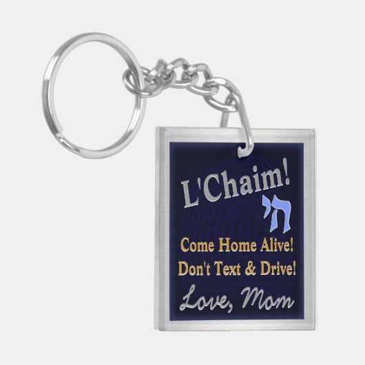 Bericht van mama (gepersonaliseerd) sleutelhanger (Voorkant Links)