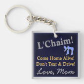 Bericht van mama (gepersonaliseerd) sleutelhanger (Voorkant)