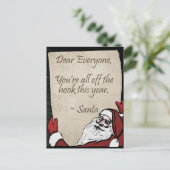 Bericht van Santa - Nice versie Feestdagenkaart (Staand voorkant)