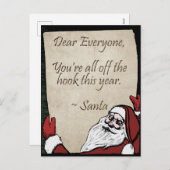 Bericht van Santa - Nice versie Feestdagenkaart (Voorkant / Achterkant)