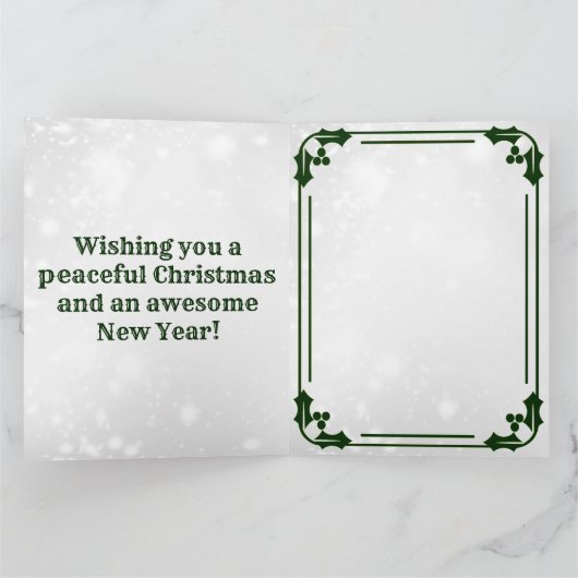 Bericht van Santa - Nice versie Kaart (Binnen)