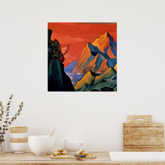 "Bericht van Shambala" van Nicholas Roerich Poster (Keuken)