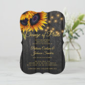 Bericht van uitstel van het boerenbruiloft met zon kaart (Staand voorkant)