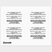 Bericht verkoopautomaat rechthoekige sticker (Vel)