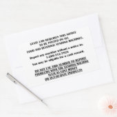 Bericht verkoopautomaat rechthoekige sticker (Envelop)