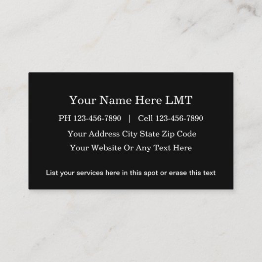 Bericht Visitekaartjes (Achterkant)