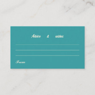 Bericht voor bruiloft Kaart Eenvoudig Blauwgroen