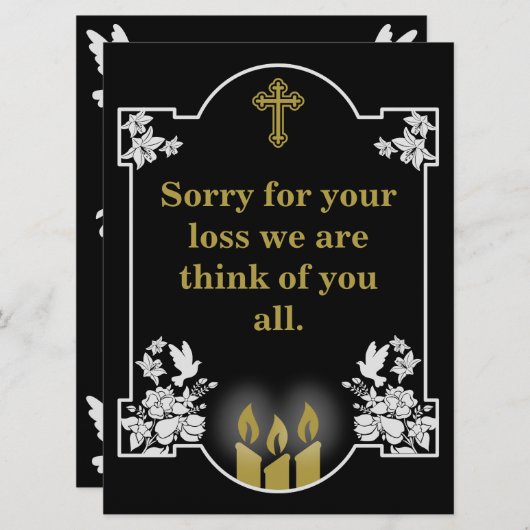 Bericht voor condoleanceondersteuning (Voorkant / Achterkant)