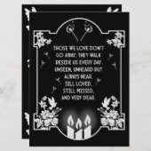 Bericht voor condoleanceondersteuning (Voorkant / Achterkant)