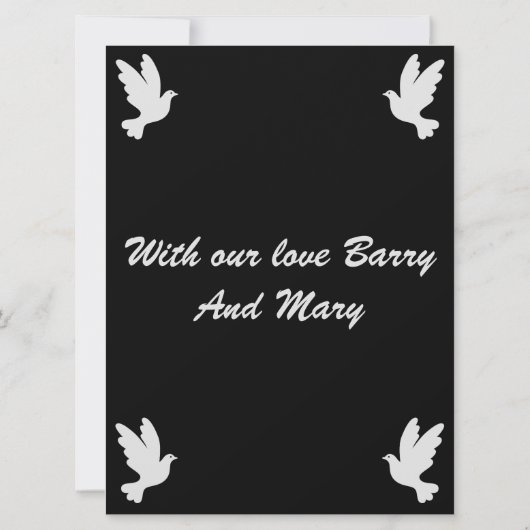 Bericht voor condoleanceondersteuning (Achterkant)