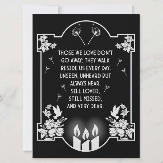 Bericht voor condoleanceondersteuning (Voorkant)