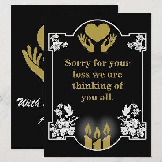 Bericht voor condoleanceondersteuning (Voorkant / Achterkant)