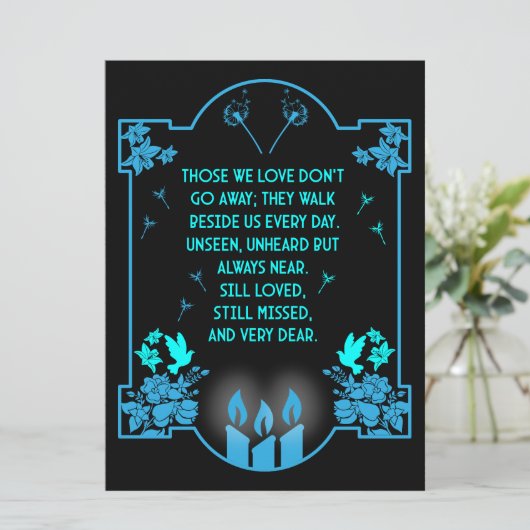 Bericht voor condoleanceondersteuning (Staand voorkant)