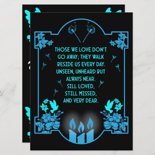 Bericht voor condoleanceondersteuning (Voorkant / Achterkant)