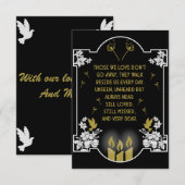 Bericht voor condoleanceondersteuning (Voorkant / Achterkant)