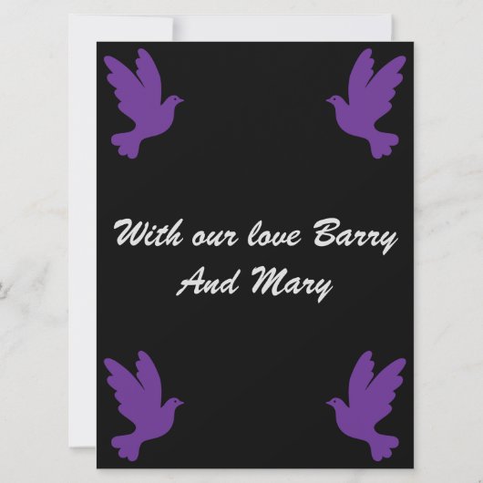 Bericht voor condoleanceondersteuning (Achterkant)