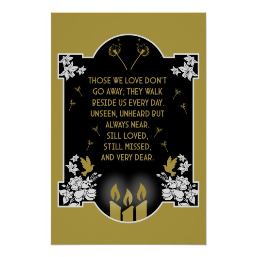 Bericht voor condoleanceondersteuning perfect poster (Voorkant)