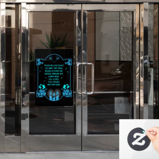 Bericht voor condoleanceondersteuning raamsticker (Kantoordeur)