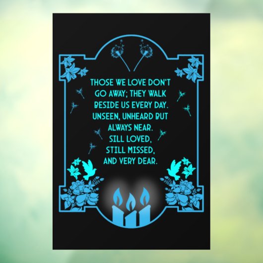 Bericht voor condoleanceondersteuning raamsticker (Vel 3)