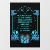 Bericht voor condoleanceondersteuning raamsticker (Vel)