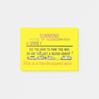 Bericht voor gehandicapte parkeren post-it® notes