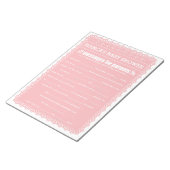 Bericht voor het Baby shower Pink Papel Picado van Notitieblok (Schuin)